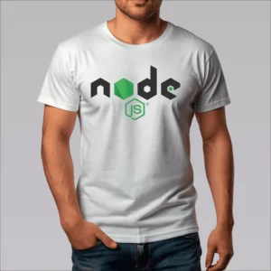 camiseta-nodejs-v-blanco-model Gray Shoes